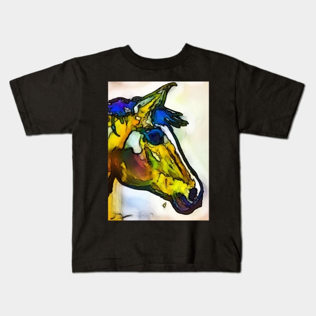 horsehead Kids T-Shirt by Pipsilk